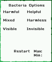 Bacteria Options agent's preview